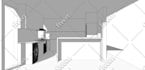 draw kitchen set design 3d and 2d technical drawing