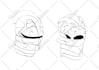 create detailed 2d weapons with an epic style