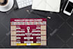 design wall or desk calendar and planner
