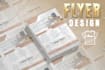 design modern printed marketing flyer, leaflet, sales sheet
