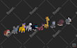 create 1000 3d nft items, collectibles, characters in voxel art