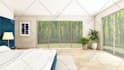 render 3d interior design house home villa apartment kitchen living room bedroom