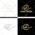 design futuristic luxury, monogram, text, initial letter logo