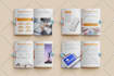 service catalog, magazine, newsletter, page layout design