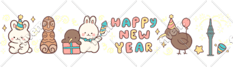 create cute kawaii doodle style designs for sticker sheets