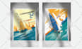 design modern art deco vector illustrations and posters