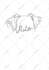draw pet ears silhouette for tattoo