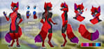 fursona ref sheet detailed, furry ref