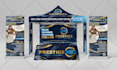 design canopy tent, table cover and flag for your exhibition