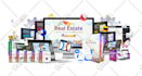 design  youtube thumbnails and template