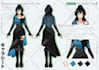 draw custom character sheet, reference sheet design in anime style for oc detail