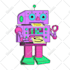 draw vintage robot characters for you