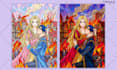 create stunning vintage stained glass posters