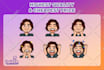 design emote and sub badges