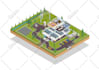 draw a unique vector or isometric map
