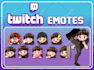 draw cute chibi emotes for twitch and discord emoji