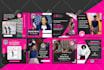 design 8 social media posts design for facebook instagram