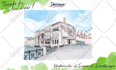 paint your home or landscape in watercolor style