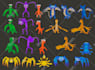 create stylized low high poly 3d model for print and games