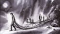 create black and white ink illustrations for books