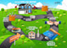 draw a roadmap in vector illustration