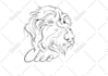 draw custom pet line art portrait for tattoo or print