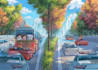 draw cute cartoon illustrations, lofi art, anime, background, wedding, fairytail