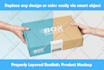 do custom smart object photoshop PSD mockup of product image