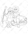 draw 1930 retro vintage cartoon mascot illustration, in rubber hose style design