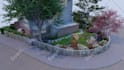 design and render backyard front landscape, garden, pool, patio, park