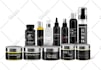 create cosmetic product label and box design with mockups