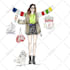 draw a fashion illustration, sketch, portrait