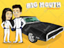 make big mouth cartoon couple portrait