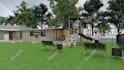 do commercial building, exterior interior realistic render