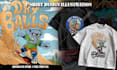 do graphic t shirt design in cartoon illustration for clothing