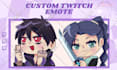 create cute custom chibi emotes for twitch or discord