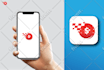 design clean modern mobile app logo or app icon