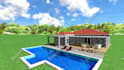 design pool, backyard, patio, landscape design