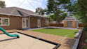design your backyard, garden, patio and present 3d rendering