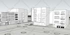 remodel, renovate, render modern home exterior 3d