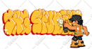 draw graffiti character design and illustration