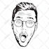 sketch your face in cartoon vector style
