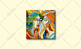 design stained glass, mosaic logo and illustration