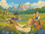 draw cute cartoon illustrations, lofi art, anime, background, wedding, fairytail