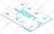 design a colorful flat and isometric illustration