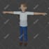 create a 3d low poly character
