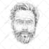 create cool scribble portrait art vector from portrait photo