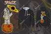 custom design space astronaut for tshirt mascot merchandise