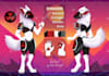 draw professional protogen reference sheet, fursona