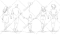 line drawing and vector line art illustration